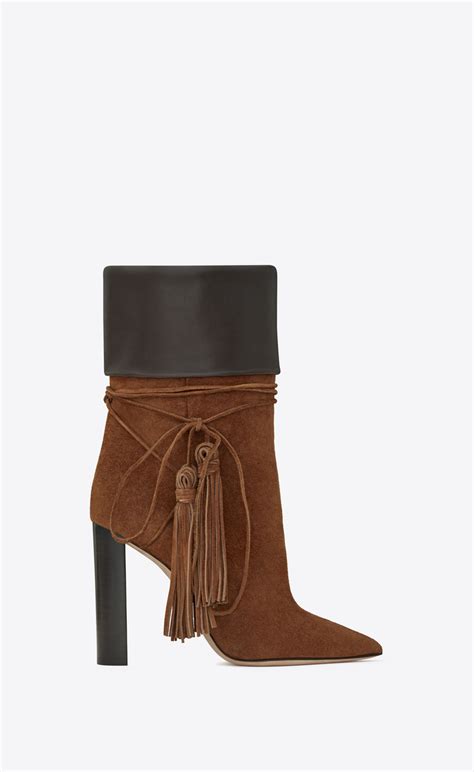 ysl ankle boots tassels